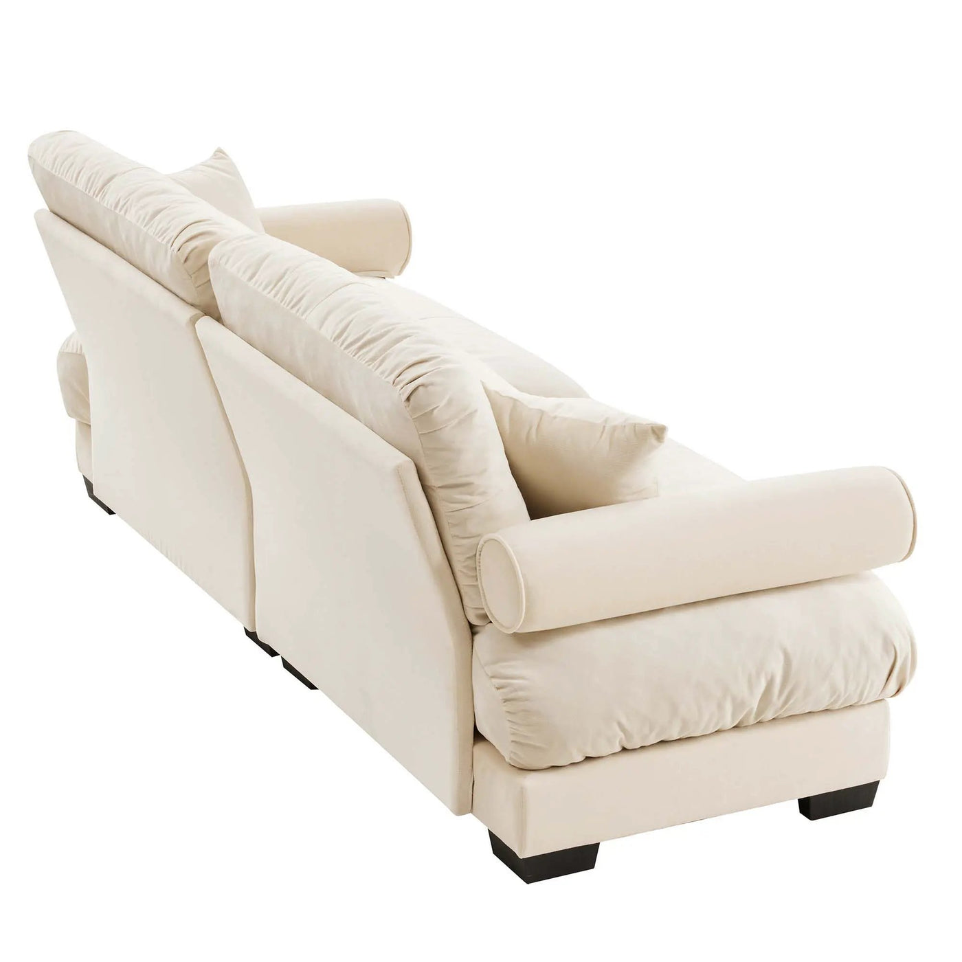 Modern Sofa With Bolstered Armrests And Pillows by HouseOfZazla