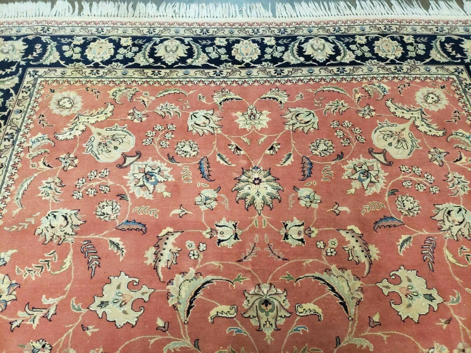6' X 9' Vintage Fine Oriental Floral Handmade Wool Rug Vegetable Dyes Red Nice by Jewel Rugs