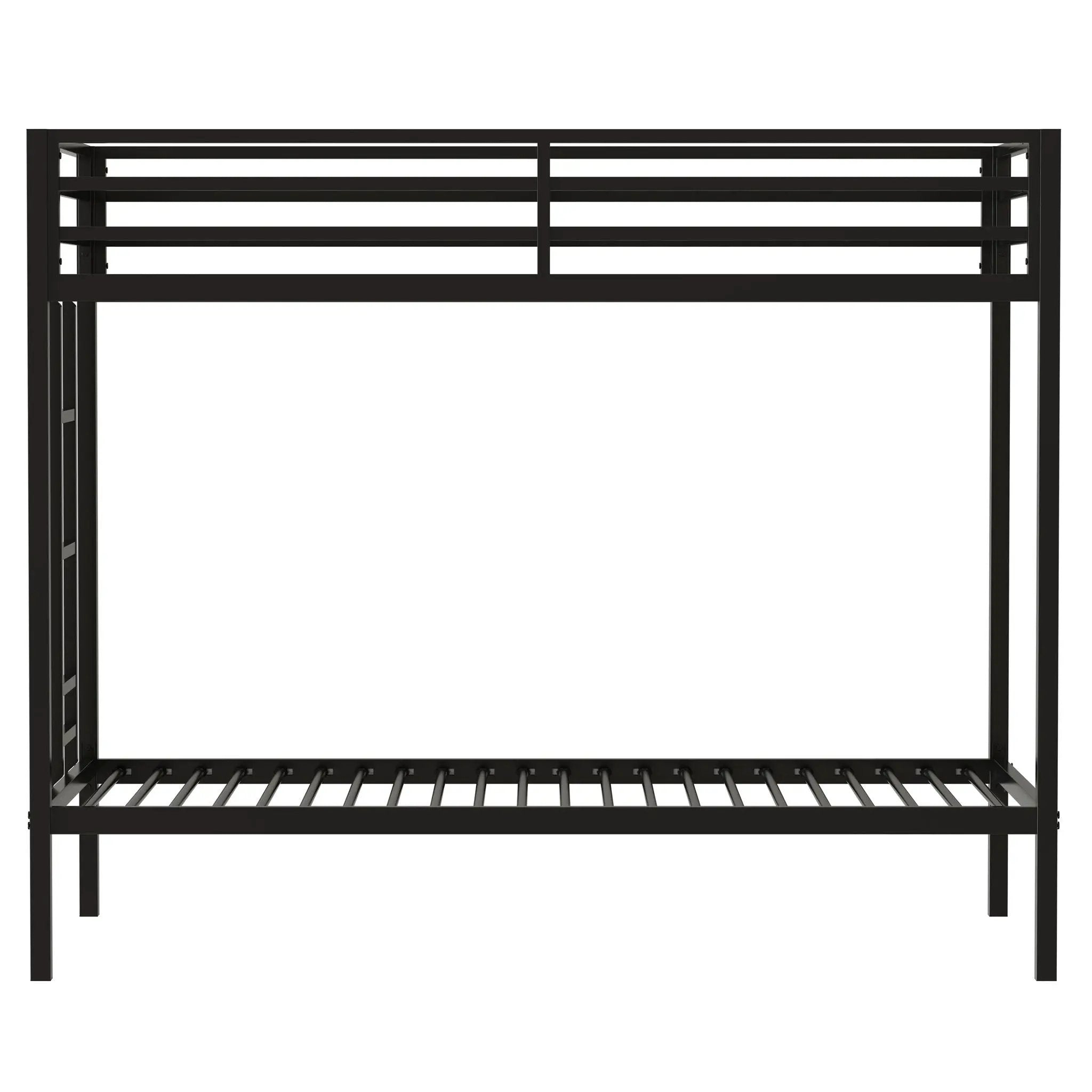 Adam - Twin Over Twin Bunk Bed - Black by HouseOfZazla