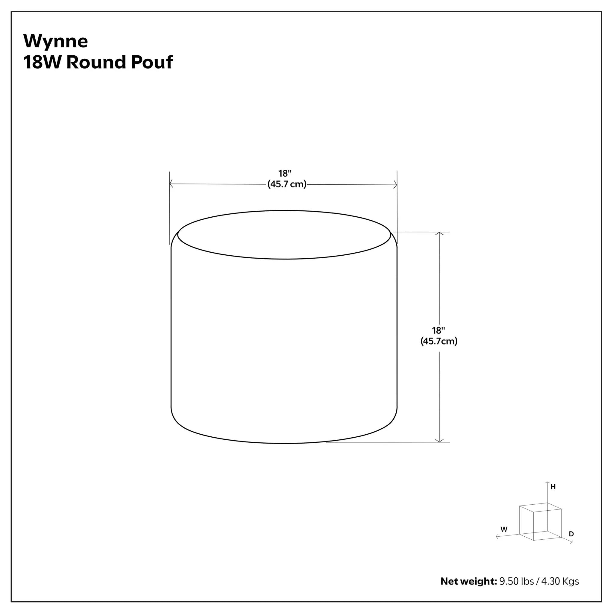 Wynne - Round Knitted Outdoor / Indoor Pouf - Orange by Unique Piece Furniture