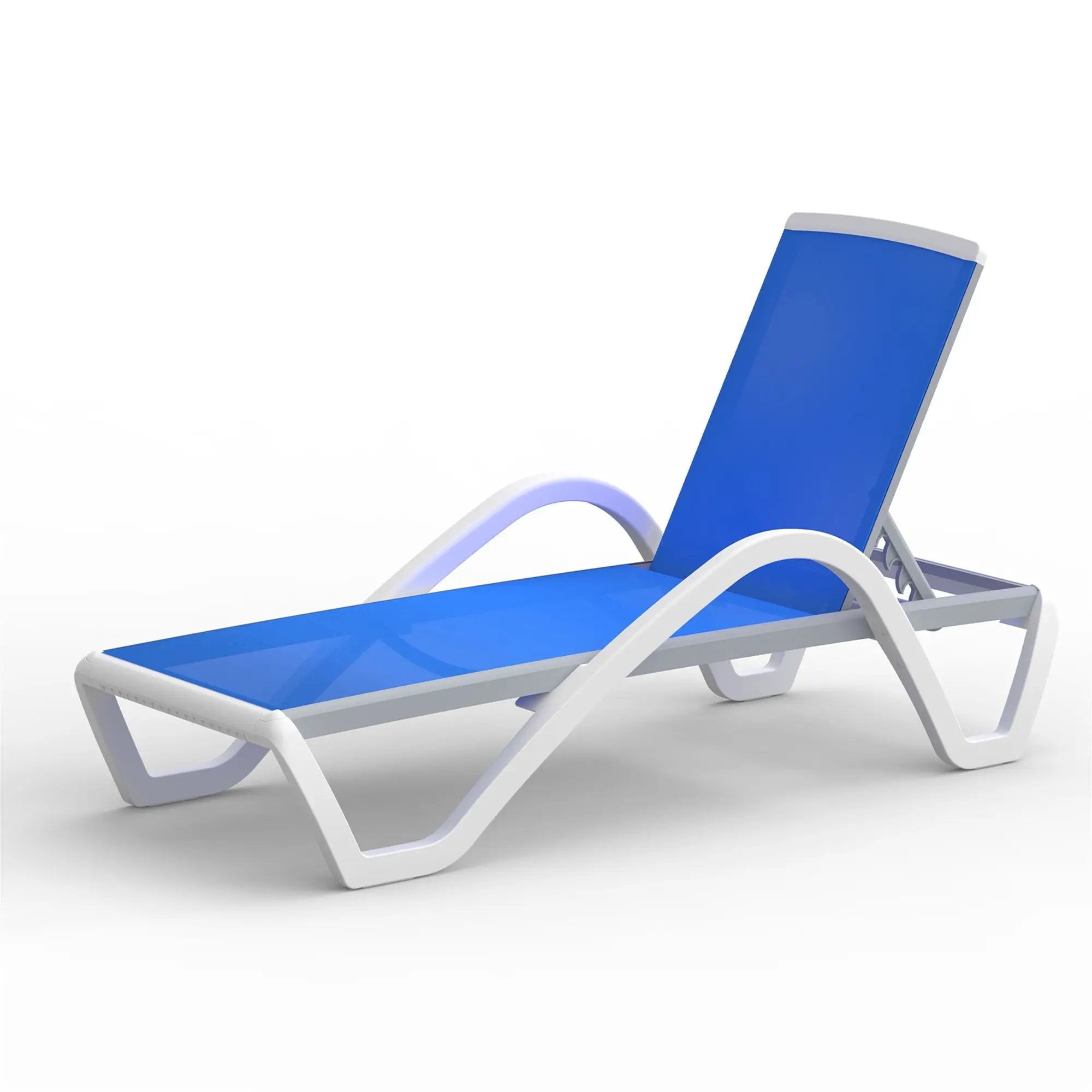 Patio Chaise Lounge Adjustable Aluminum Pool Lounge Chair with Armrest by HouseOfZazla