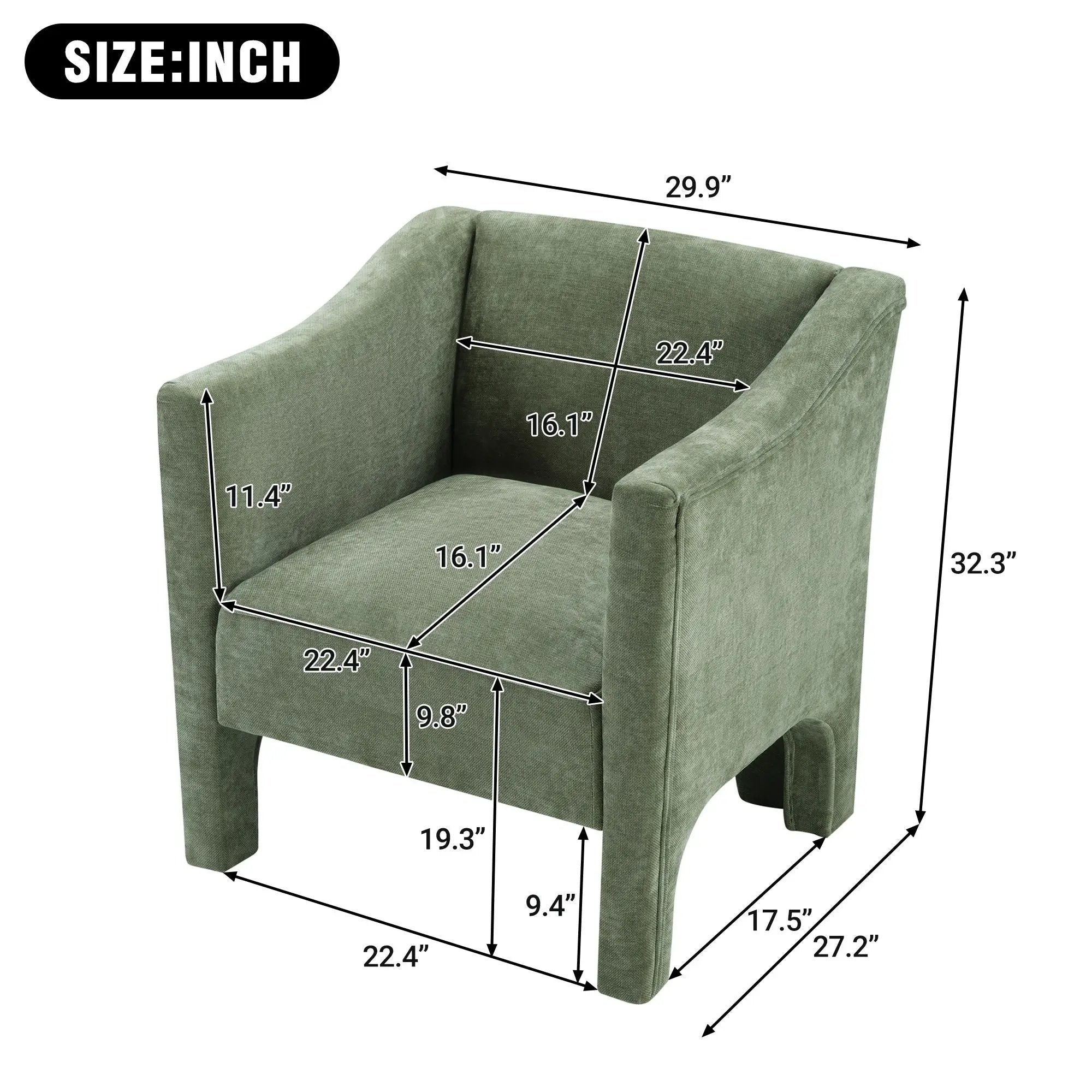 Barrel Accent Chair With Enclosed Arms by HouseOfZazla