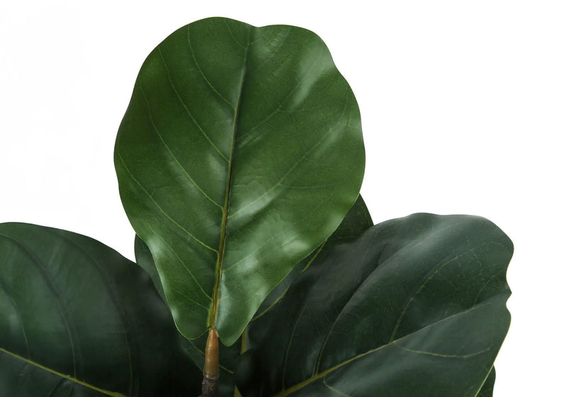 49" Tall Artificial Plant Fiddle Tree with Real Touch Leaves by HouseOfZazla