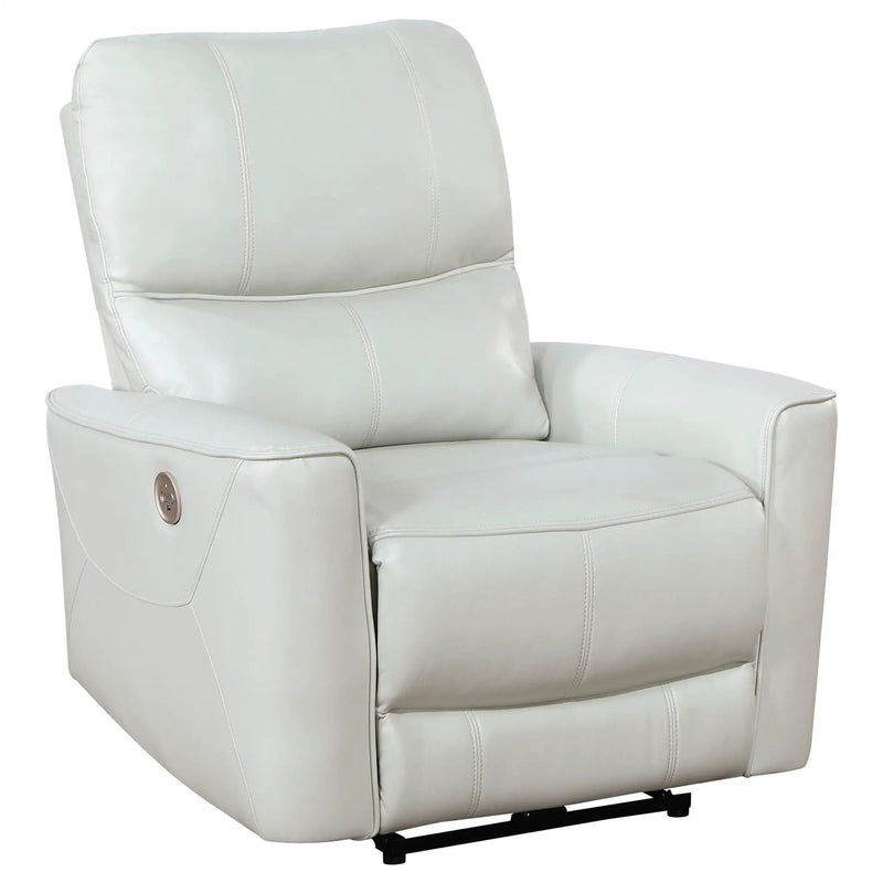 Greenfield Upholstered Power Recliner Chair Dove Grey by Unique Piece Furniture