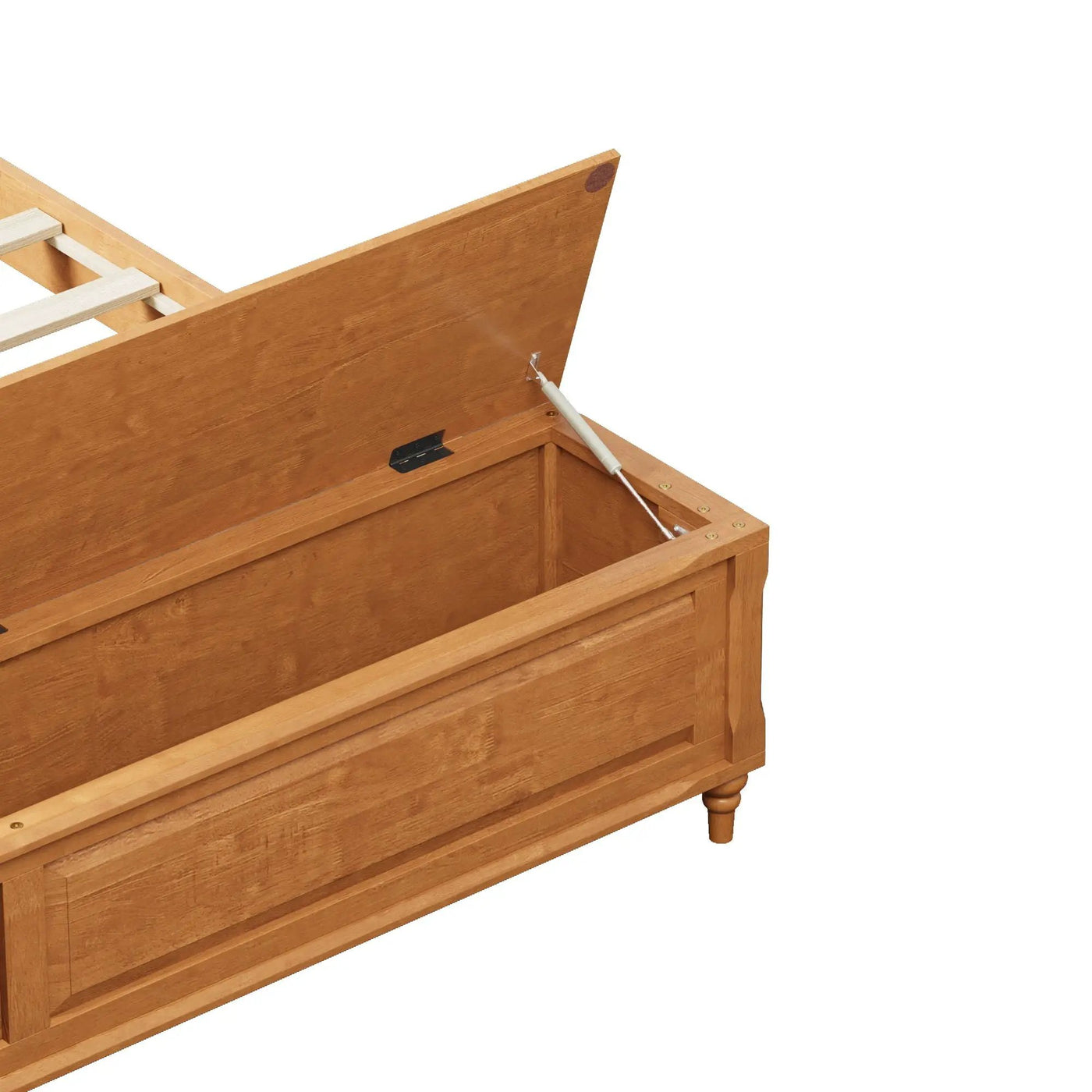 Sleigh Bed Frame With Tall Headboard And Storage Bench by HouseOfZazla