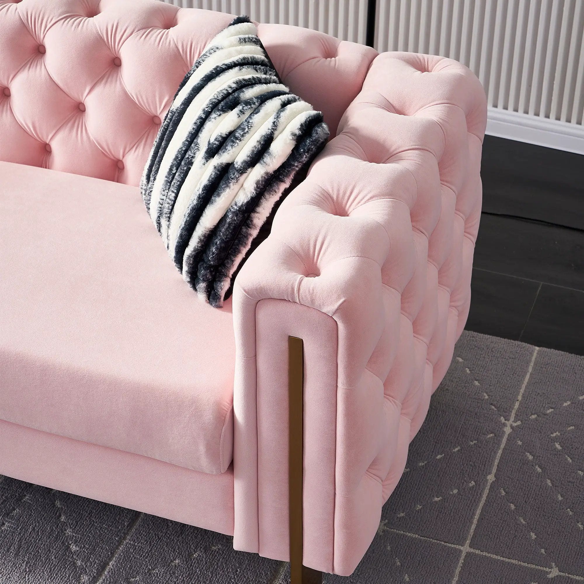 Chesterfield - Modern Tufted Living Room Sofa, 84.25''W Couch by Unique Piece Furniture