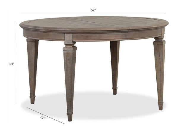 Lancaster - Round Dining Table - Dovetail Gray, photo 2 of 7