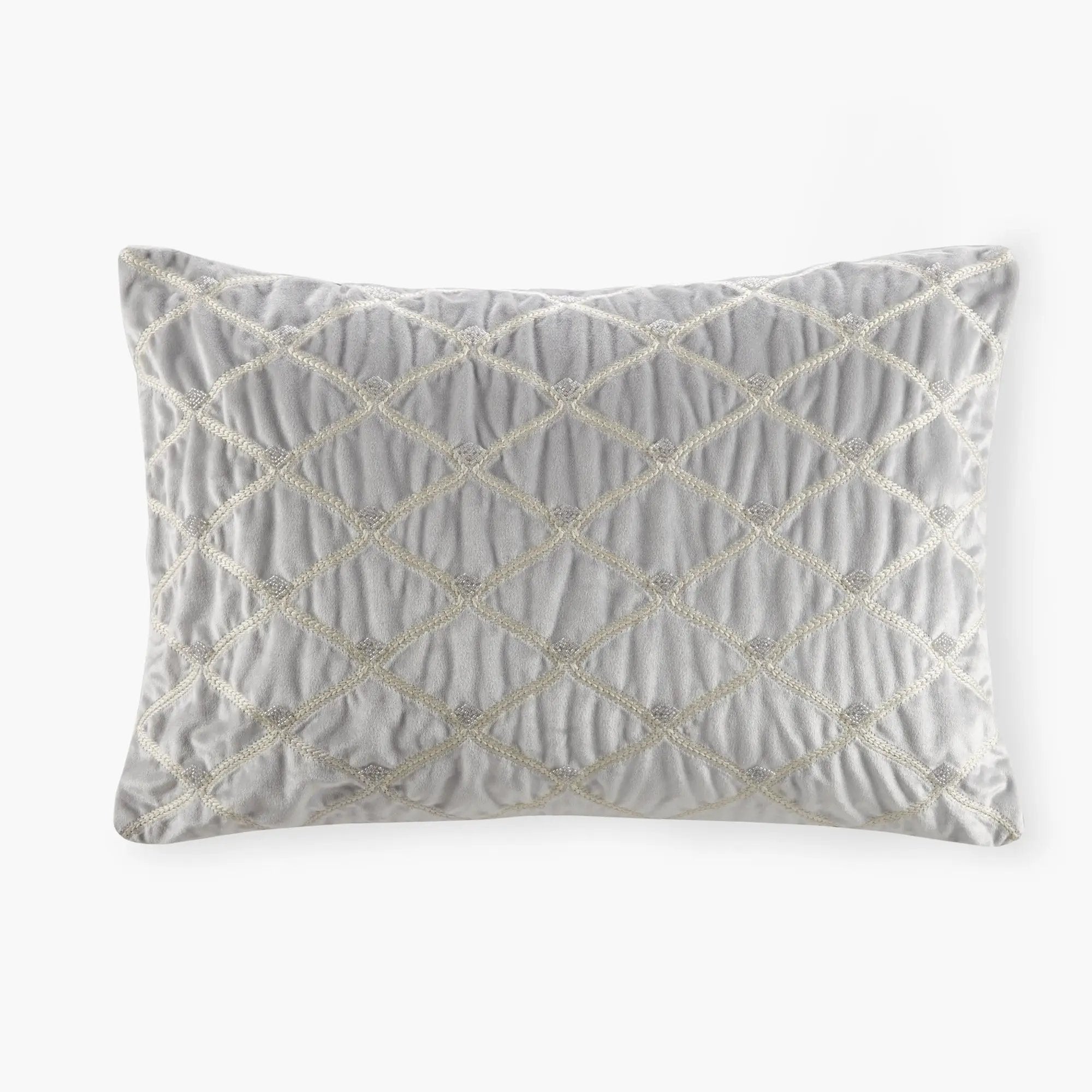 Oblong Decor Pillow Silver 22x15' by HouseOfZazla