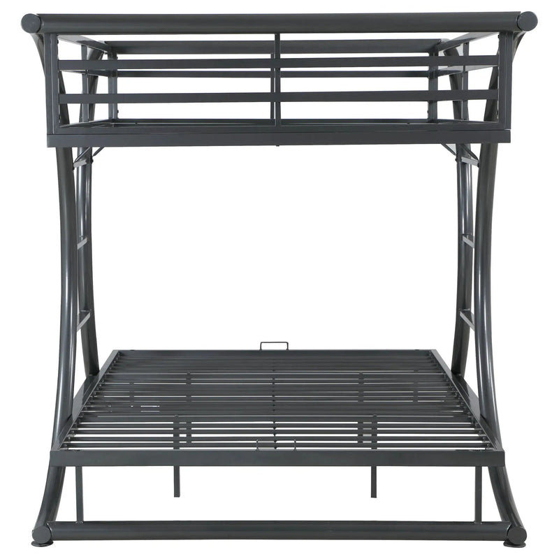 Stephan Metal Full Over Full Bunk Bed Gunmetal by Unique Piece Furniture