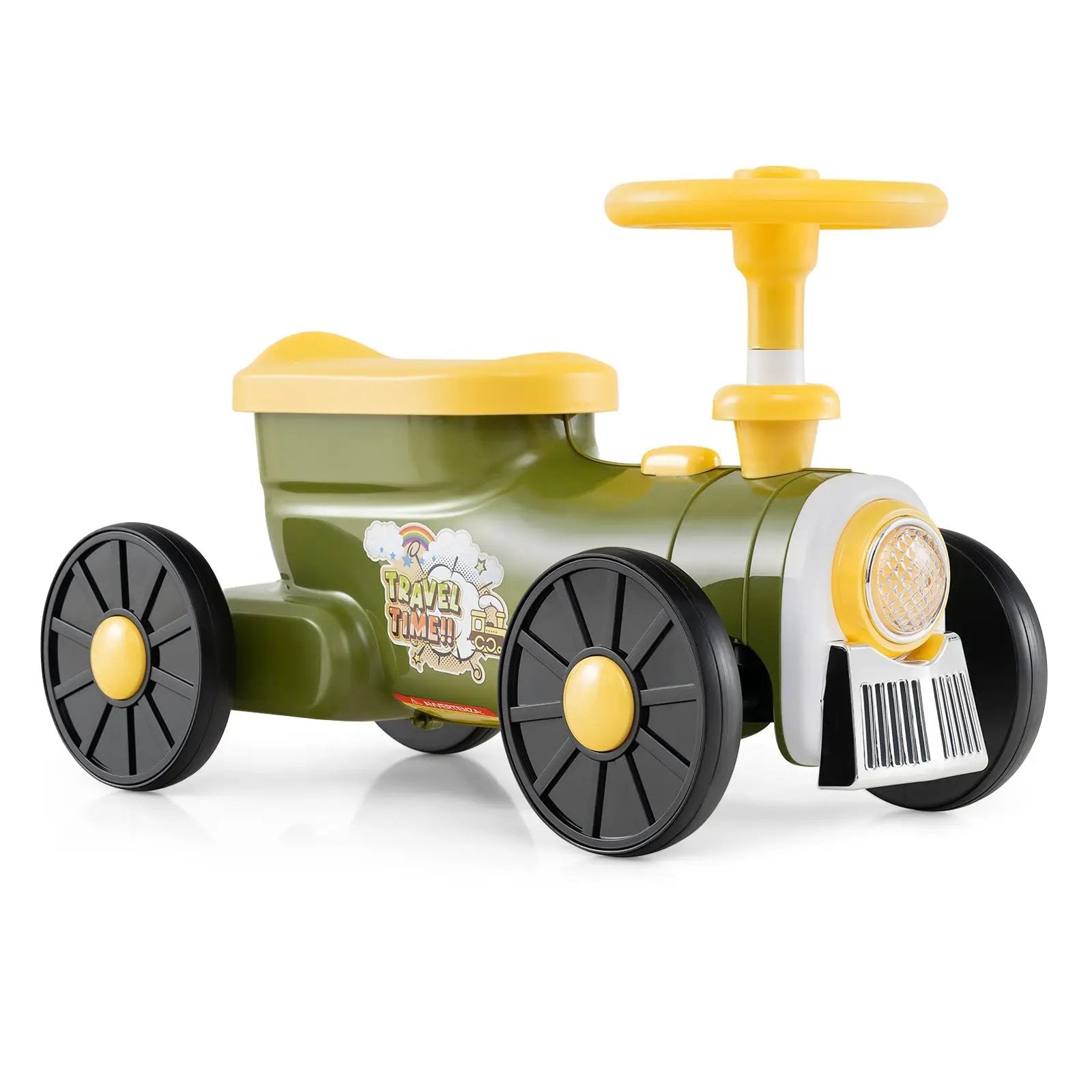 Ride on Toy with Steering Wheel and Train Whistle Sound Button by DirectDeals