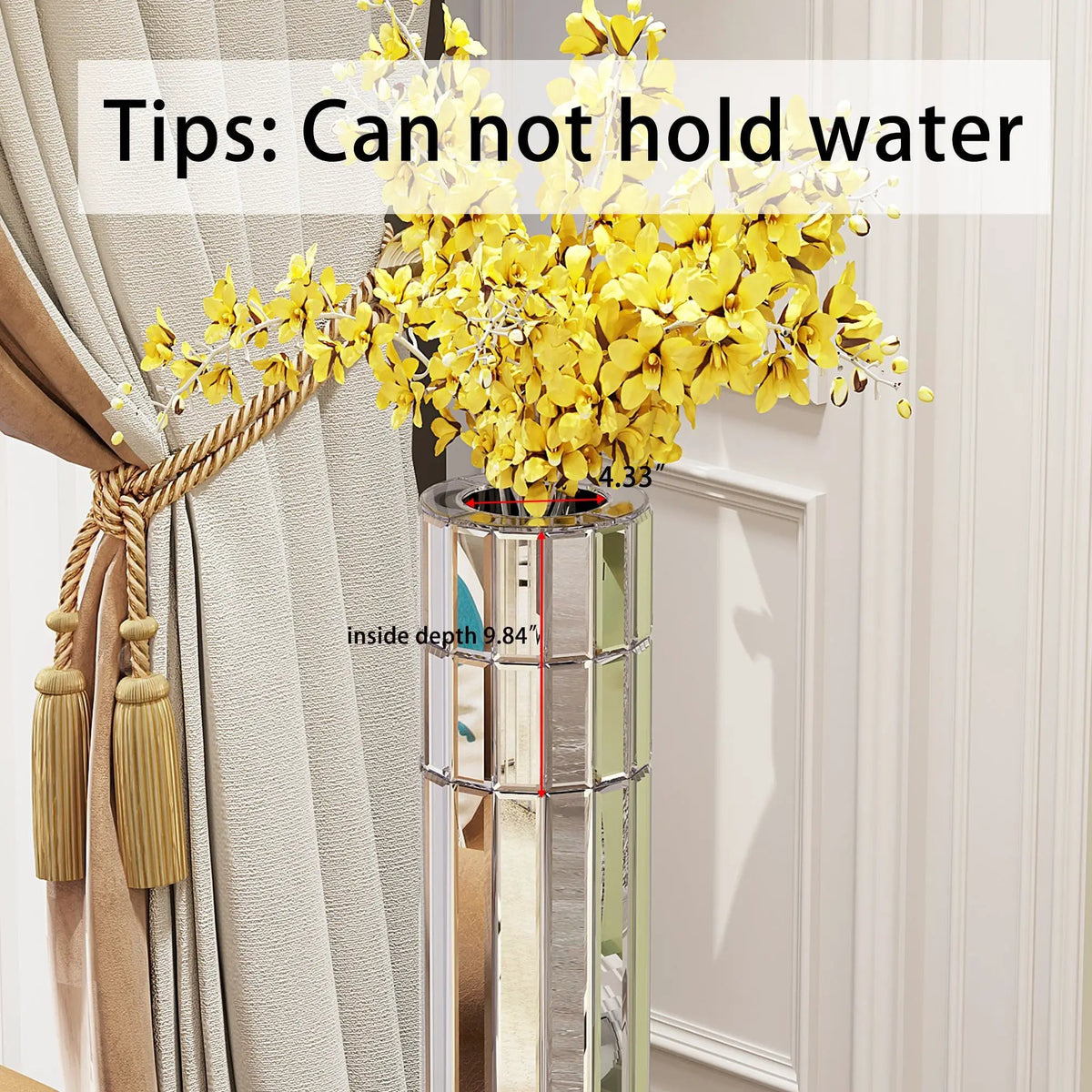 29.92" Tall Floor Vase Mirrored by HouseOfZazla