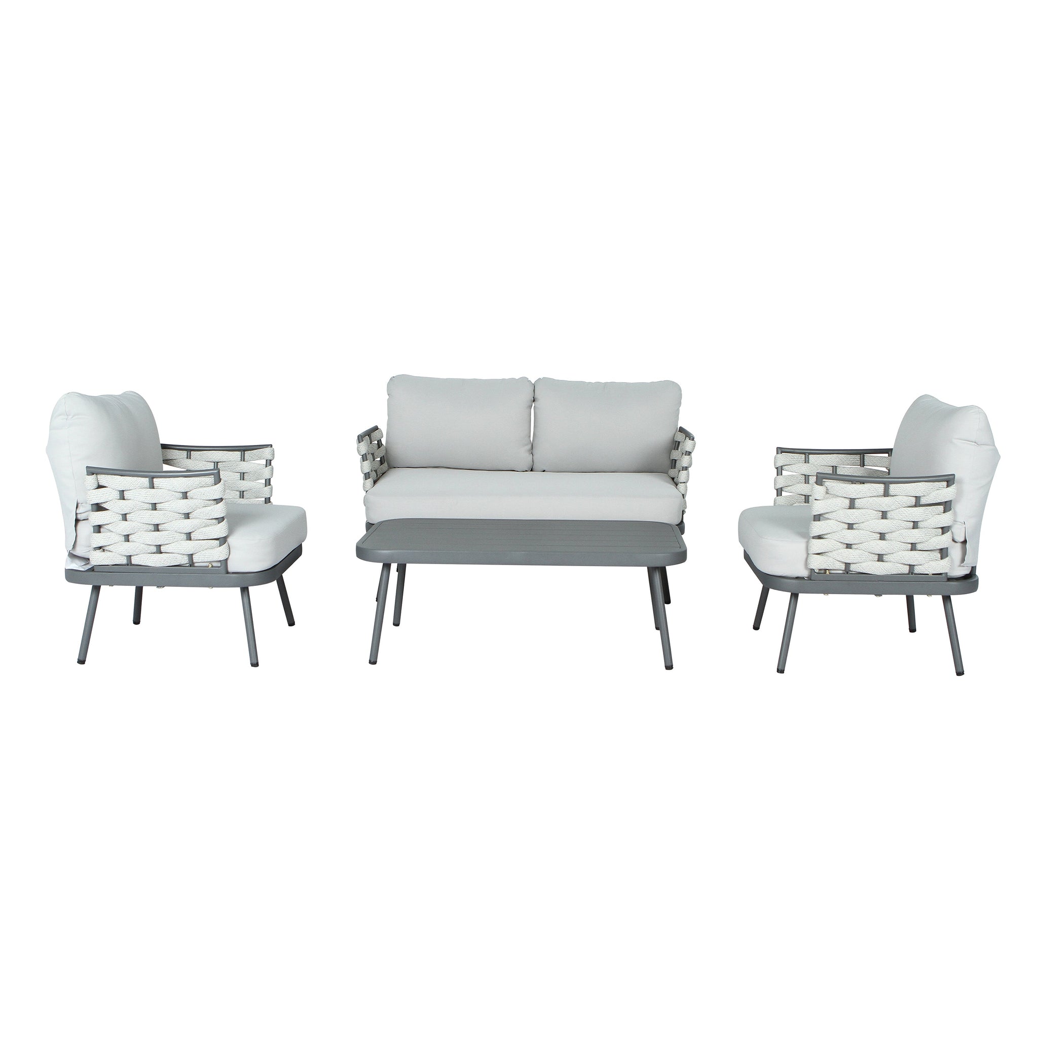Mariano Steel 4-Pieces Conversation Set by HouseOfZazla