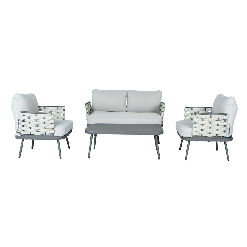Mariano Steel 4-Pieces Conversation Set by HouseOfZazla