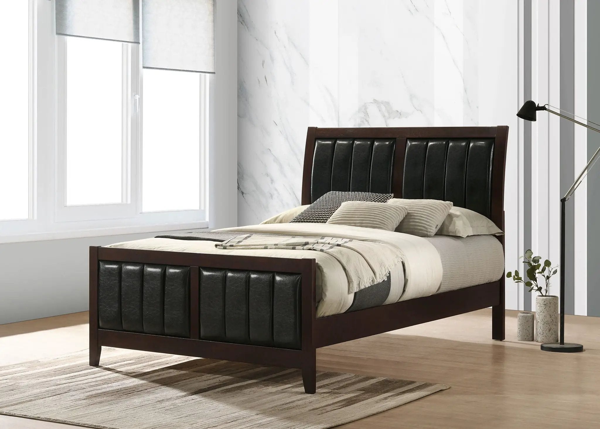 Carlton Wood Full Panel Bed Cappuccino by Unique Piece Furniture