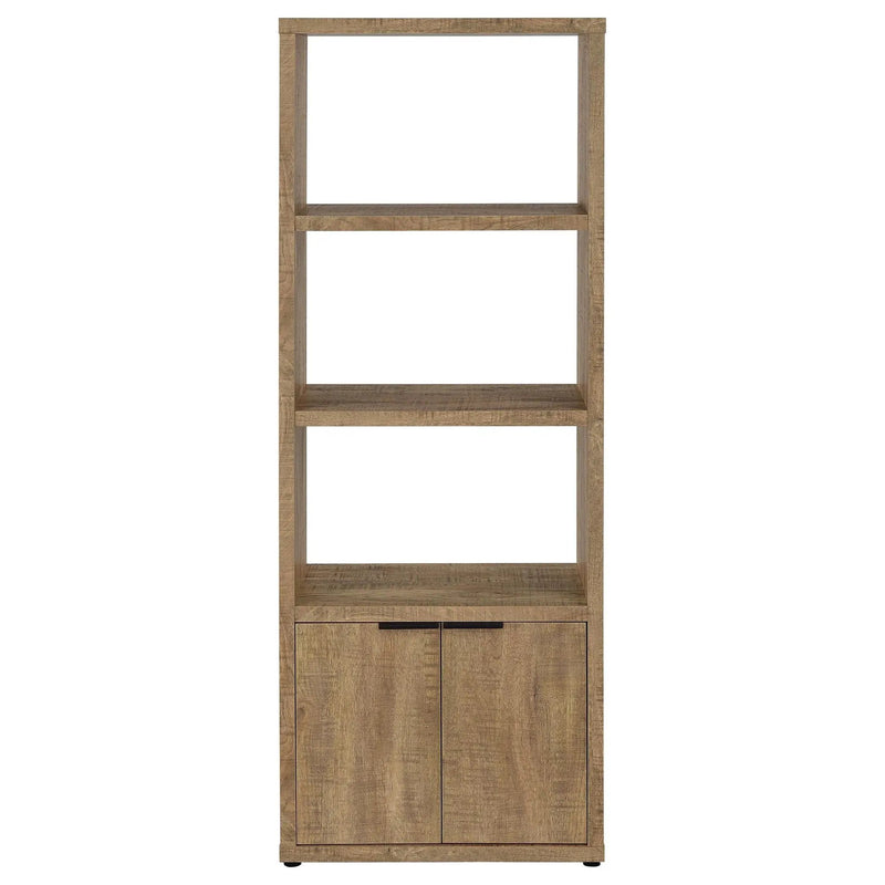 Noriega - 3 Shelf Media Tower With Open Shelves And Hidden Cabinet Storage - Mango Color by HouseOfZazla