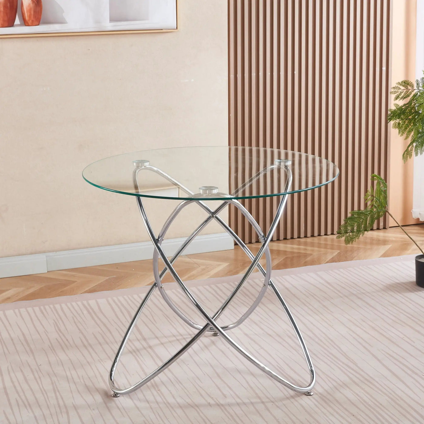 Metal Leg Dining Table With Tempered Glass Top by HouseOfZazla