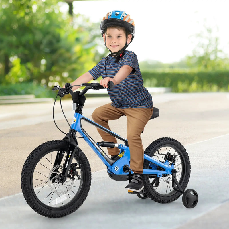 16 Inch Kids Bike Adjustable with Shock Absorber and Bell for Aged 4 to 7-16 inches by DirectDeals