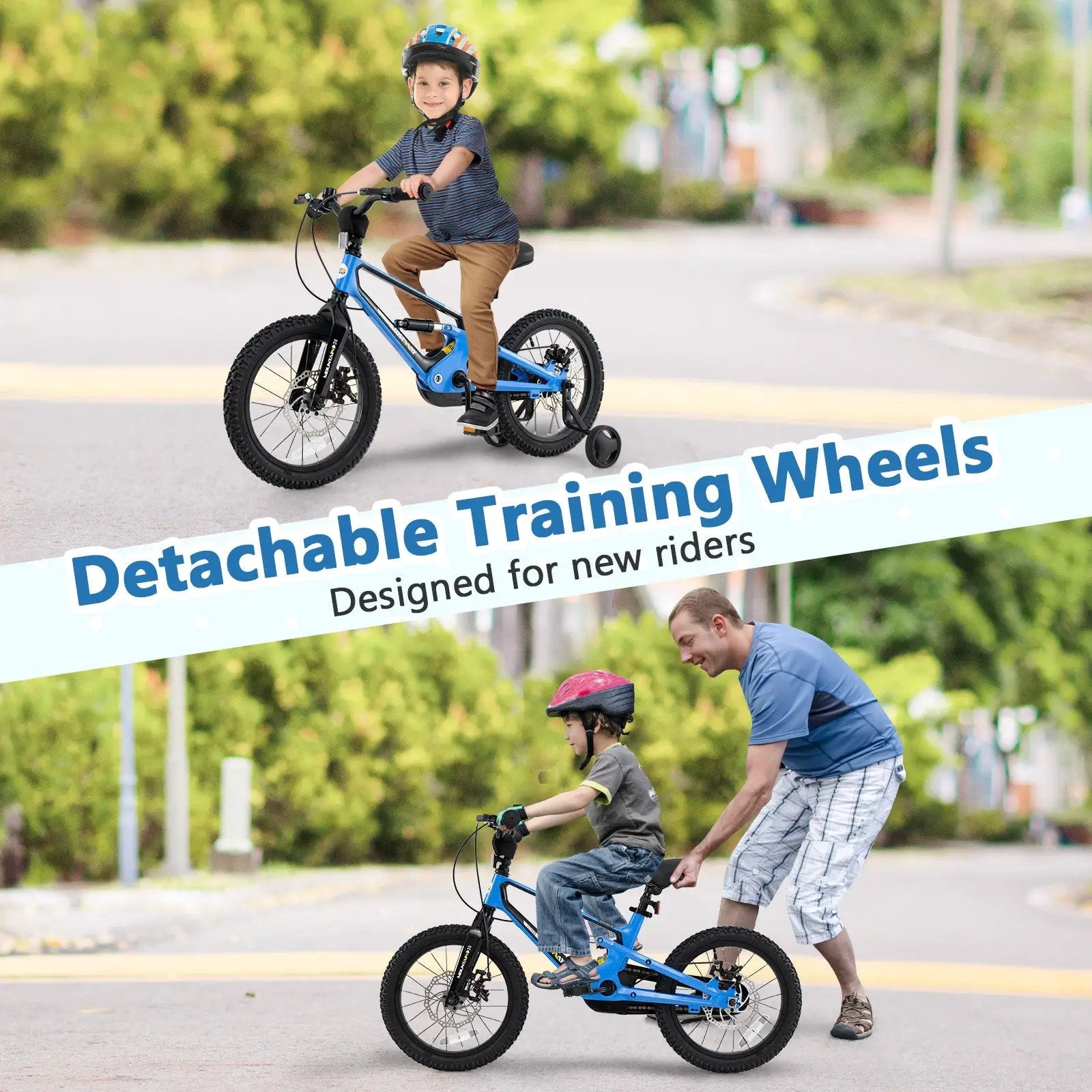 16 Inch Kids Bike Adjustable with Shock Absorber and Bell for Aged 4 to 7-16 inches by DirectDeals