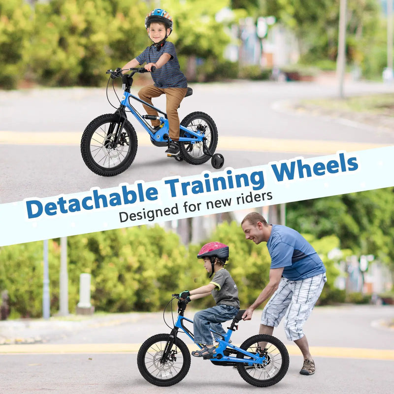 16 Inch Kids Bike Adjustable with Shock Absorber and Bell for Aged 4 to 7-16 inches by DirectDeals