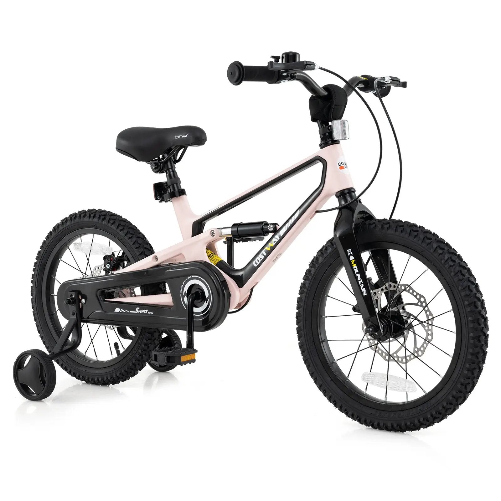 16 Inch Kids Bike Lightweight with Detachable Training Wheels for Aged 4 to 7-16 inches by DirectDeals