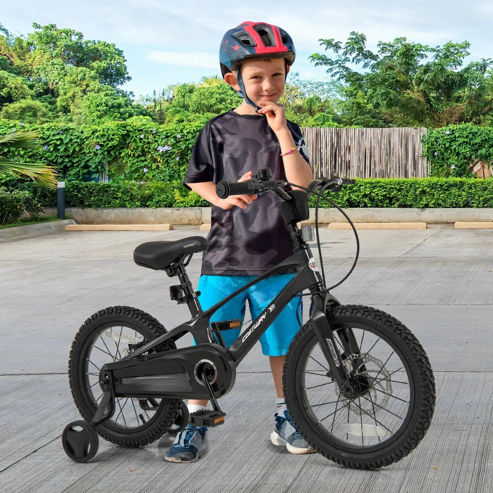 16 Inch Kids Bike Lightweight with 2 Removable Training Wheels for Aged 4-7-16 inches by DirectDeals