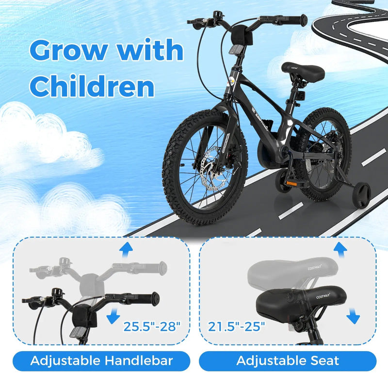 16 Inch Kids Bike Lightweight with 2 Removable Training Wheels for Aged 4-7-16 inches by DirectDeals