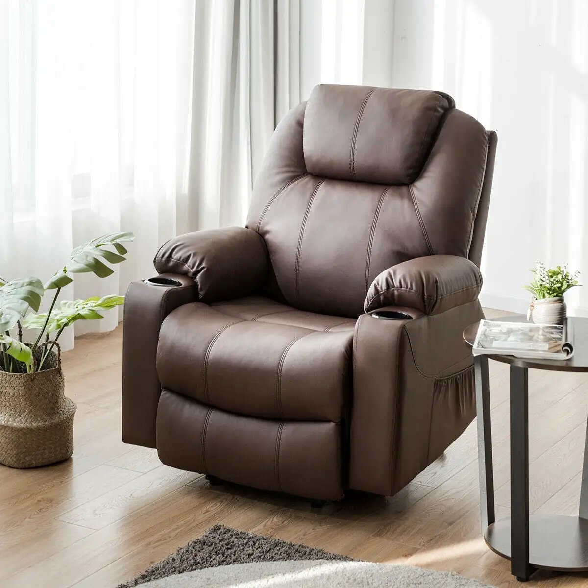 Electric Power Lift Leather Massage Sofa by DirectDeals