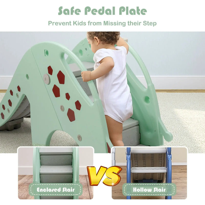 3-in-1 Kids Climber Slide Play Set with Basketball Hoop by DirectDeals