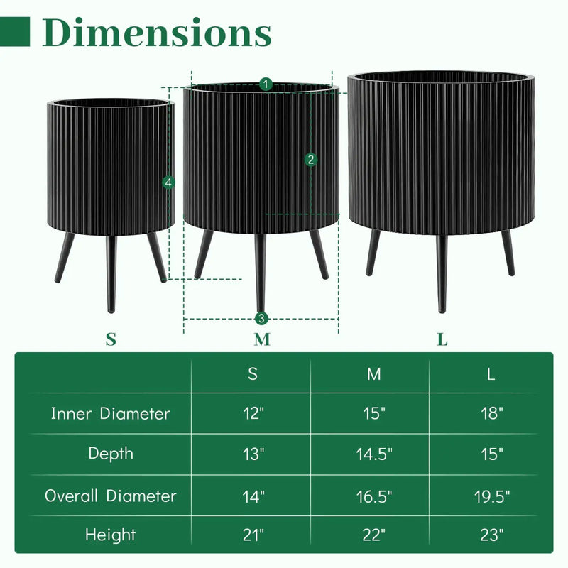 20-Inch Raised Metal Planter with Stand and Drainage Holes by DirectDeals