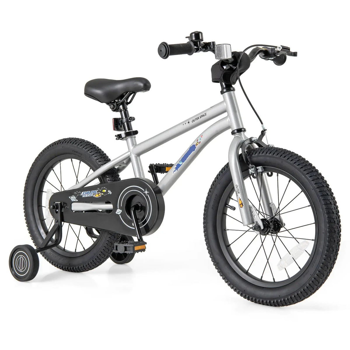 16-Inch Kids Bike Bicycle for Boys Girls 4-7 Adjustable with High Carbon Steel Frame-16 inches by DirectDeals