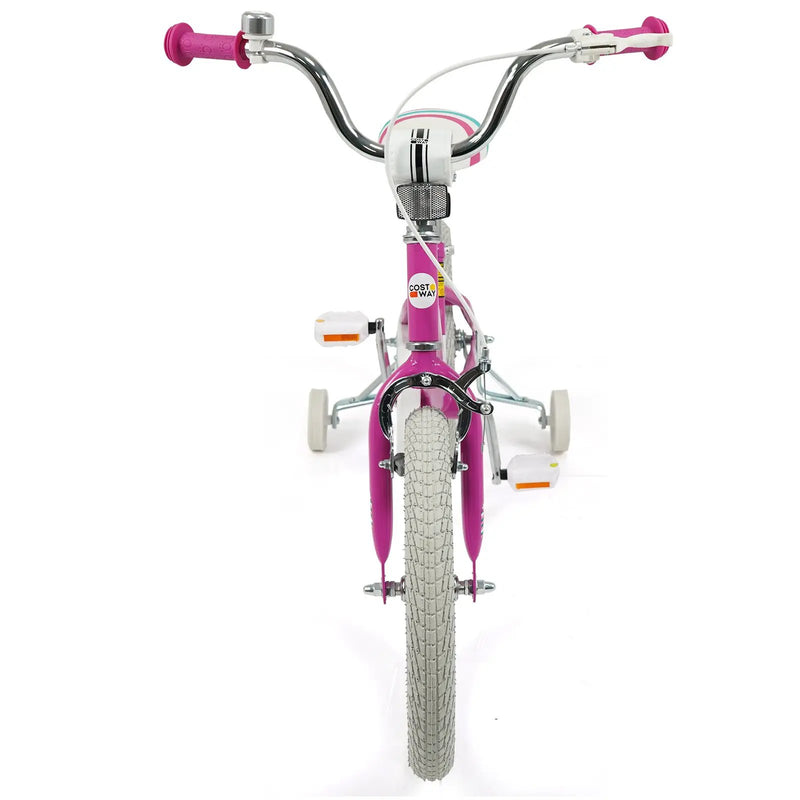 Kids Bike 12-18 Inch with Training Wheels - Pink by DirectDeals