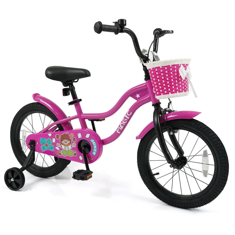 Kids Bike with Training Wheels 12-18 Inch - Magic Rose by DirectDeals