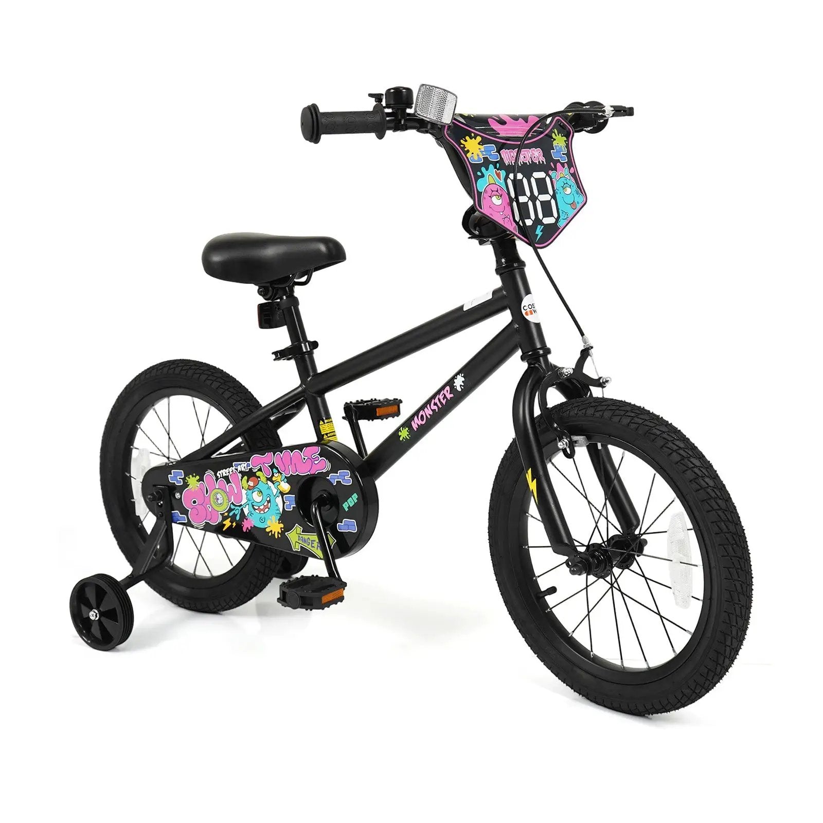 18-Inch Kids Bike with Training Wheels for Ages 4-8 by DirectDeals