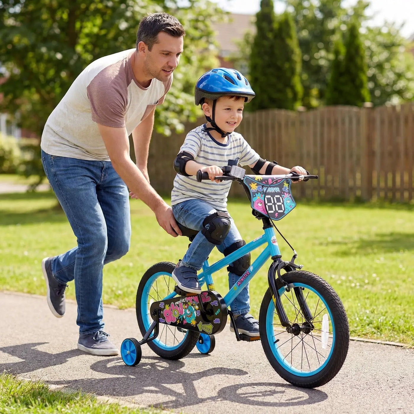 Kids Bike 16 Inch with Training Wheels Ages 4-7 by DirectDeals