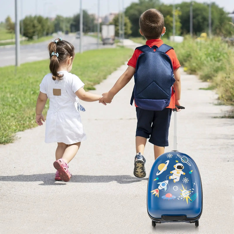 16 Inch Kids Carry-On Luggage Hard Shell Suitcase with Wheels by DirectDeals