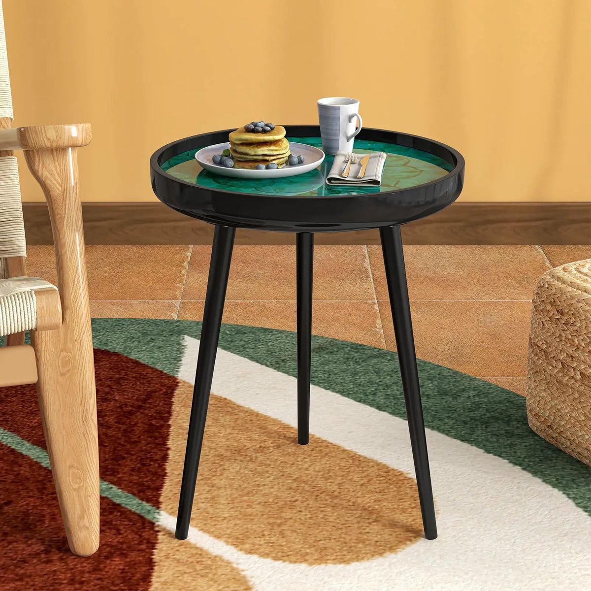 Sea Shell End Table with Tray Top - Mid-Century Modern by DirectDeals