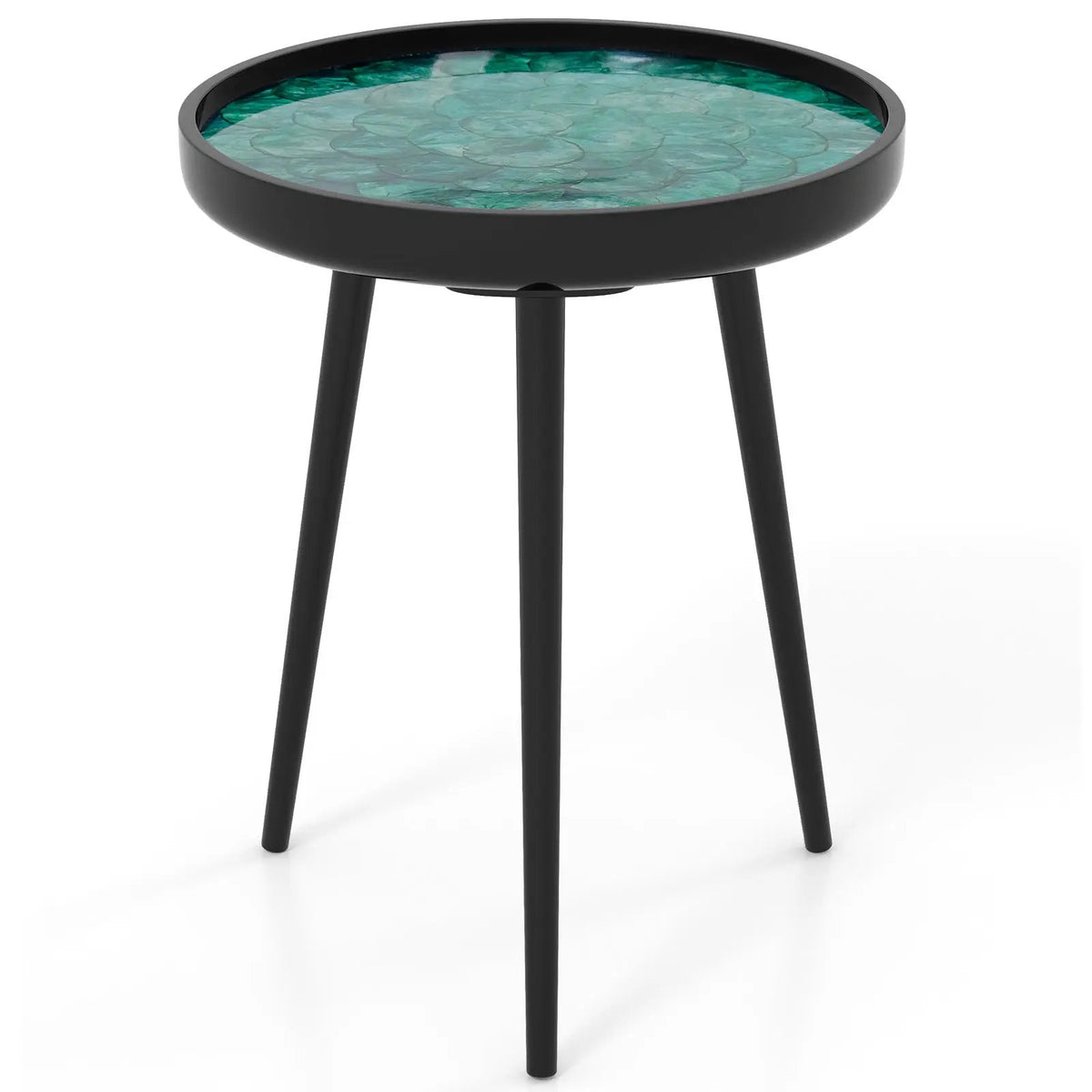 Sea Shell End Table with Tray Top - Mid-Century Modern by DirectDeals