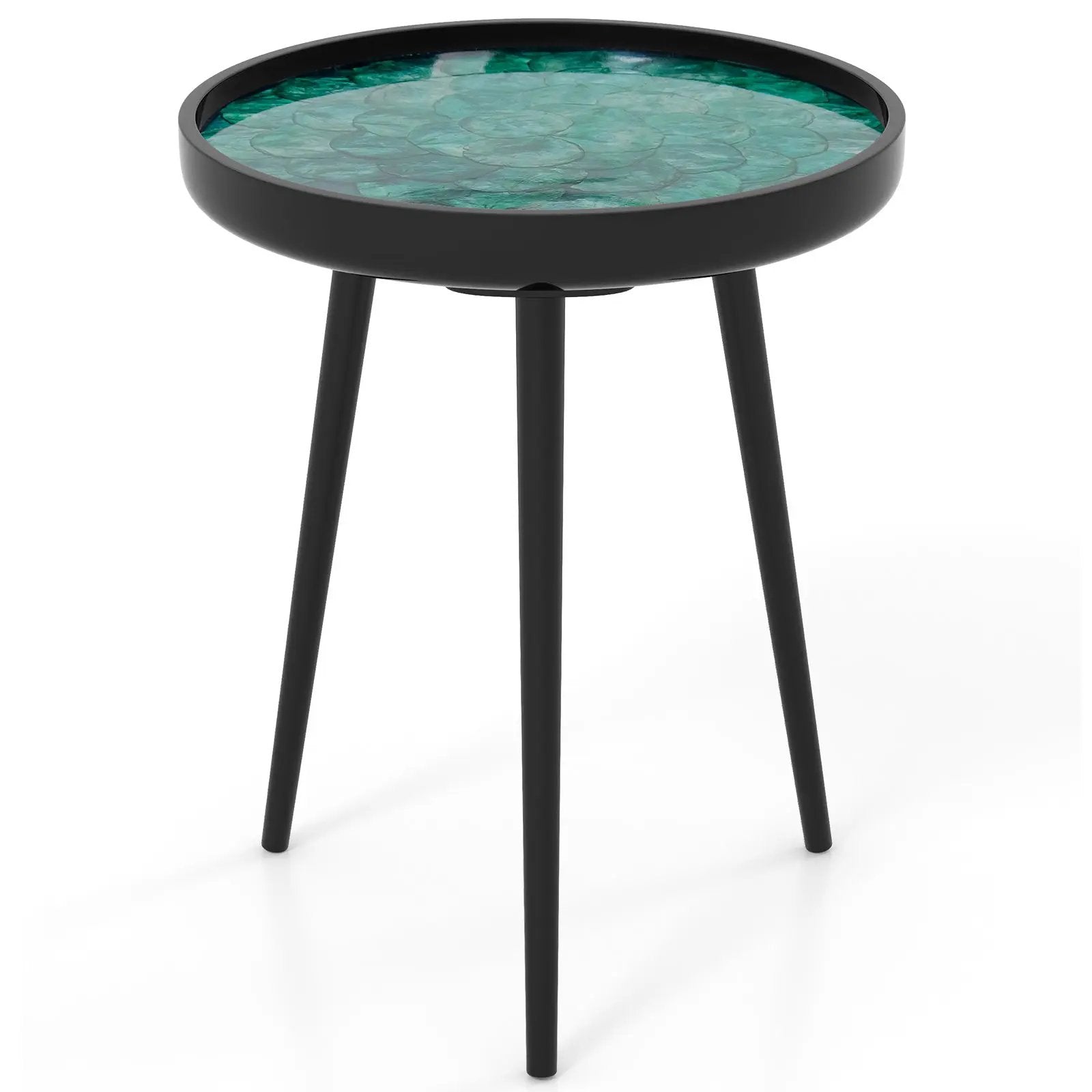 Sea Shell End Table with Tray Top - Mid-Century Modern by DirectDeals