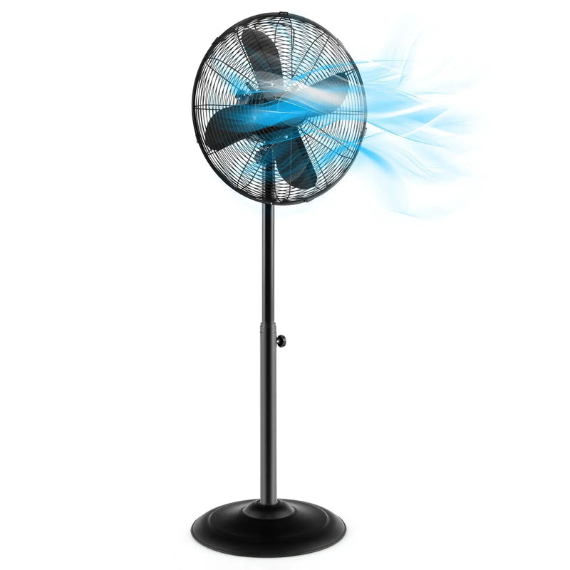 16 Inch Pedestal Standing Fan Oscillating Pedestal Fan with 3 Speeds and Adjustable Height by DirectDeals