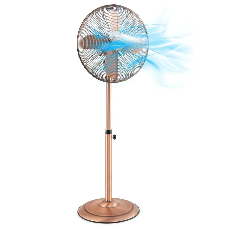 16 Inch Pedestal Standing Fan Oscillating Pedestal Fan with 3 Speeds and Adjustable Height by DirectDeals
