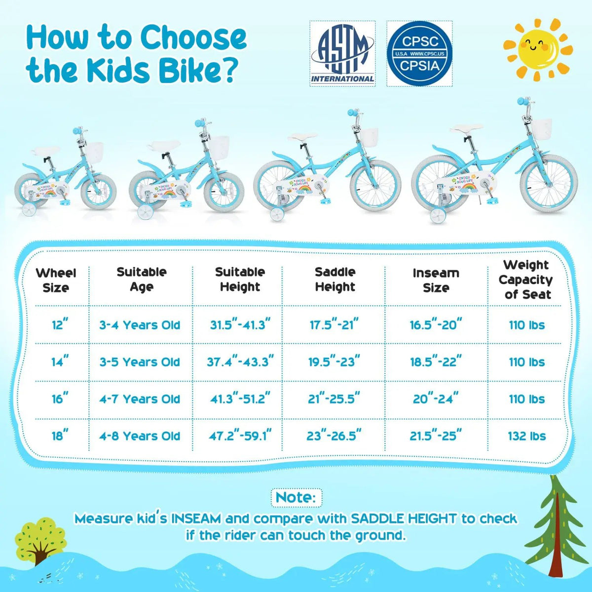Girls Bike 12-18 Inch with Training Wheels and Basket by DirectDeals