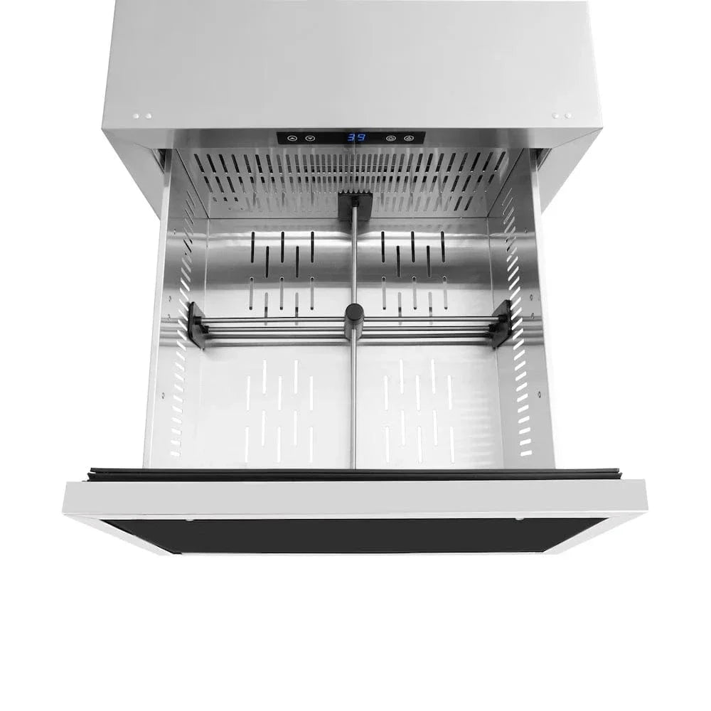 ZLINE 24" Touchstone 168 Can Outdoor-Rated Dual Refrigerator Drawer, Panel Ready, RDSPO-24 by Farmhouse Kitchen and Bath