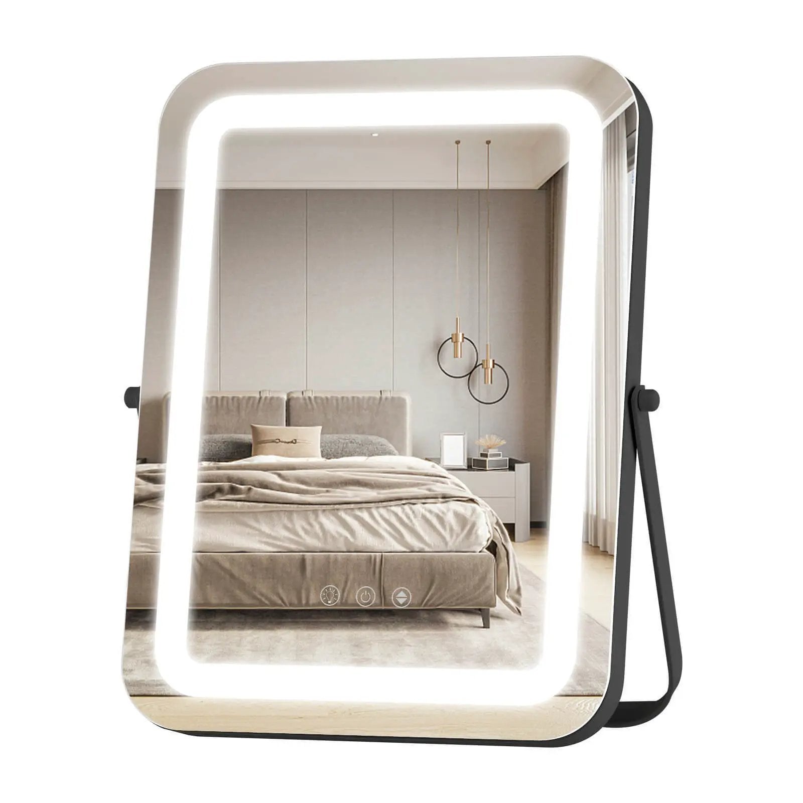 16 x 12 Inch Rectangular Vanity Makeup Mirror with 3 Color Dimmable Lighting by DirectDeals