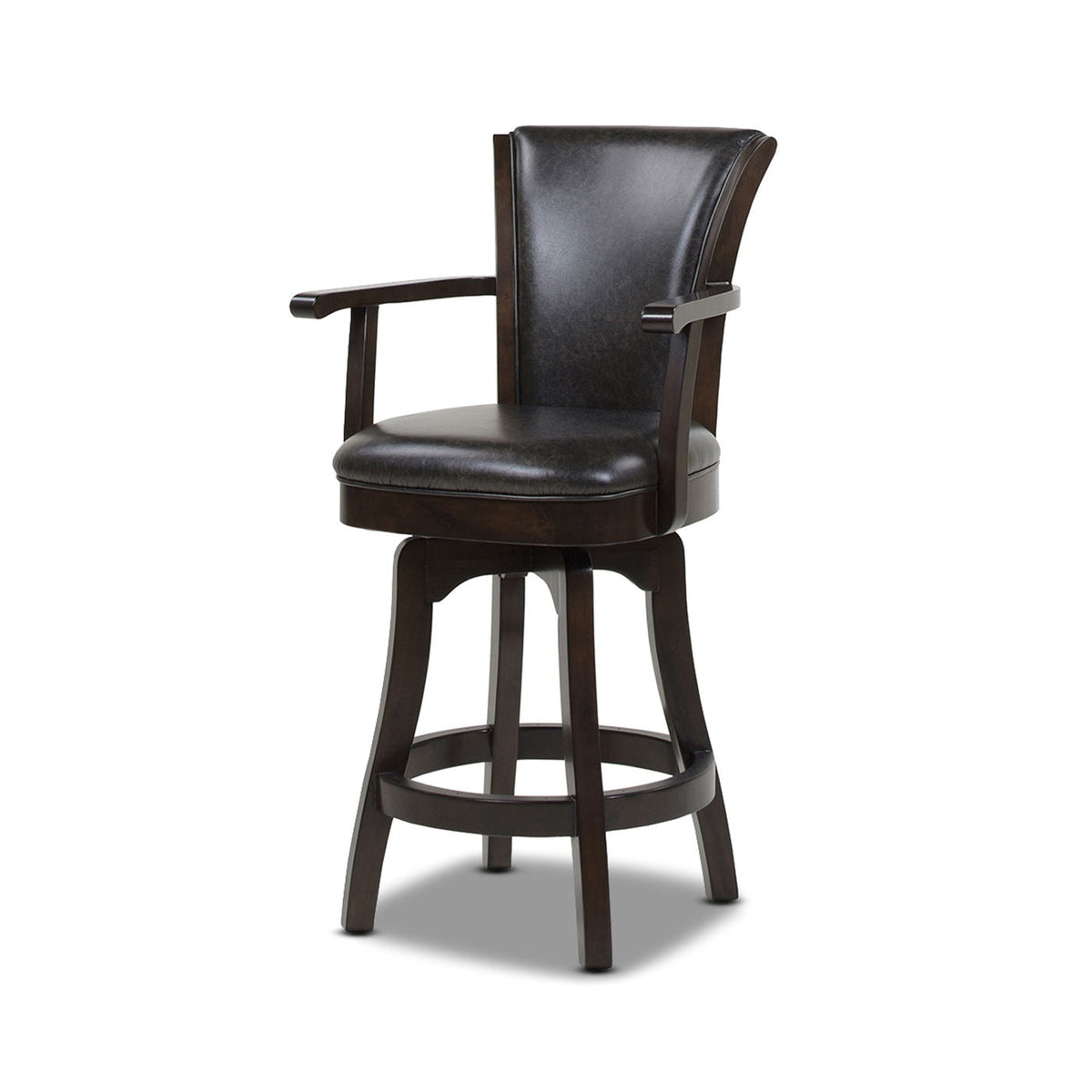 Swivel Counter Height Bar Stool with High Backrest and Solid Hardwood - Multiple Colors, photo 14 of 40
