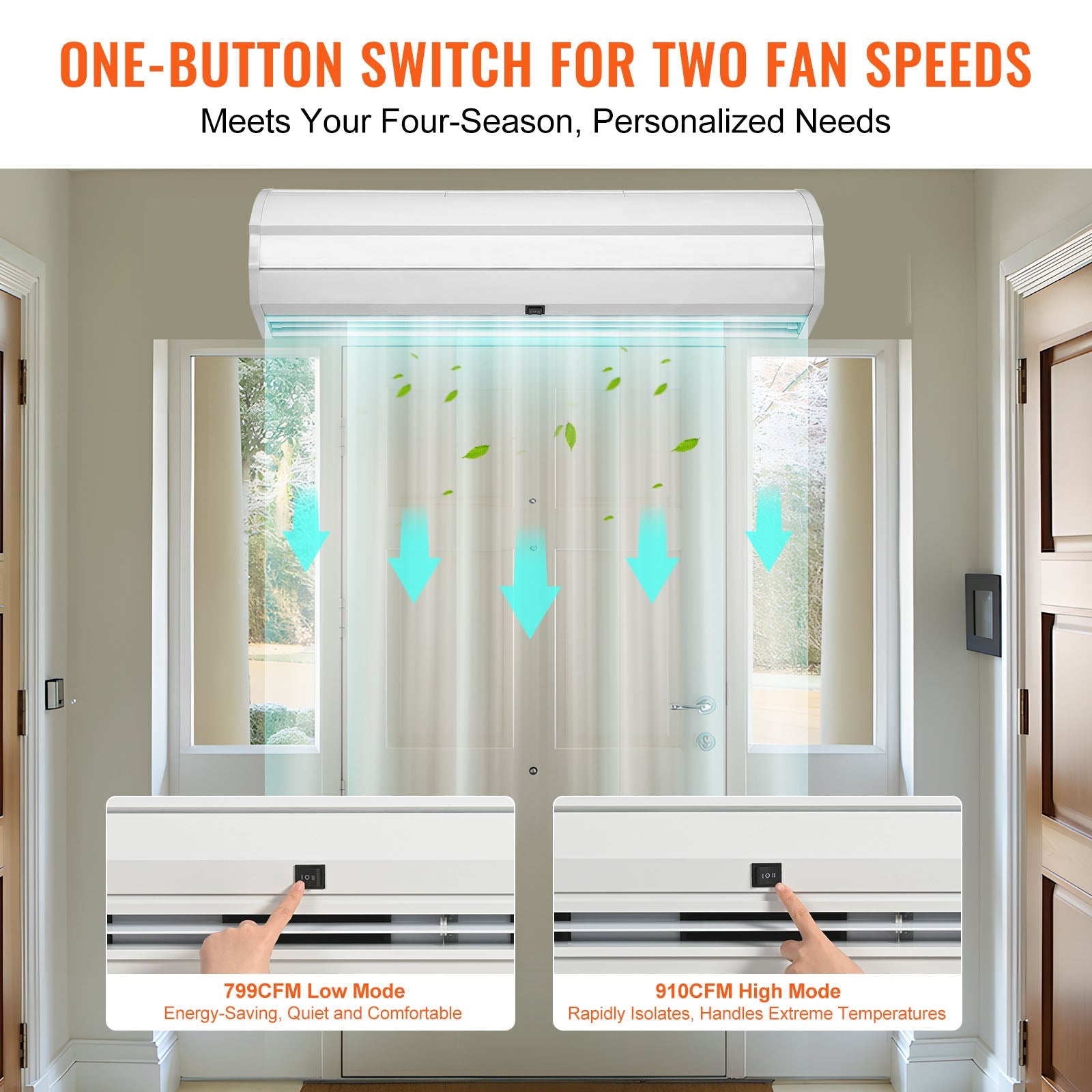 36" Commercial Indoor Air Curtain Super Power 2 Speeds 900CFM by HouseOfZazla