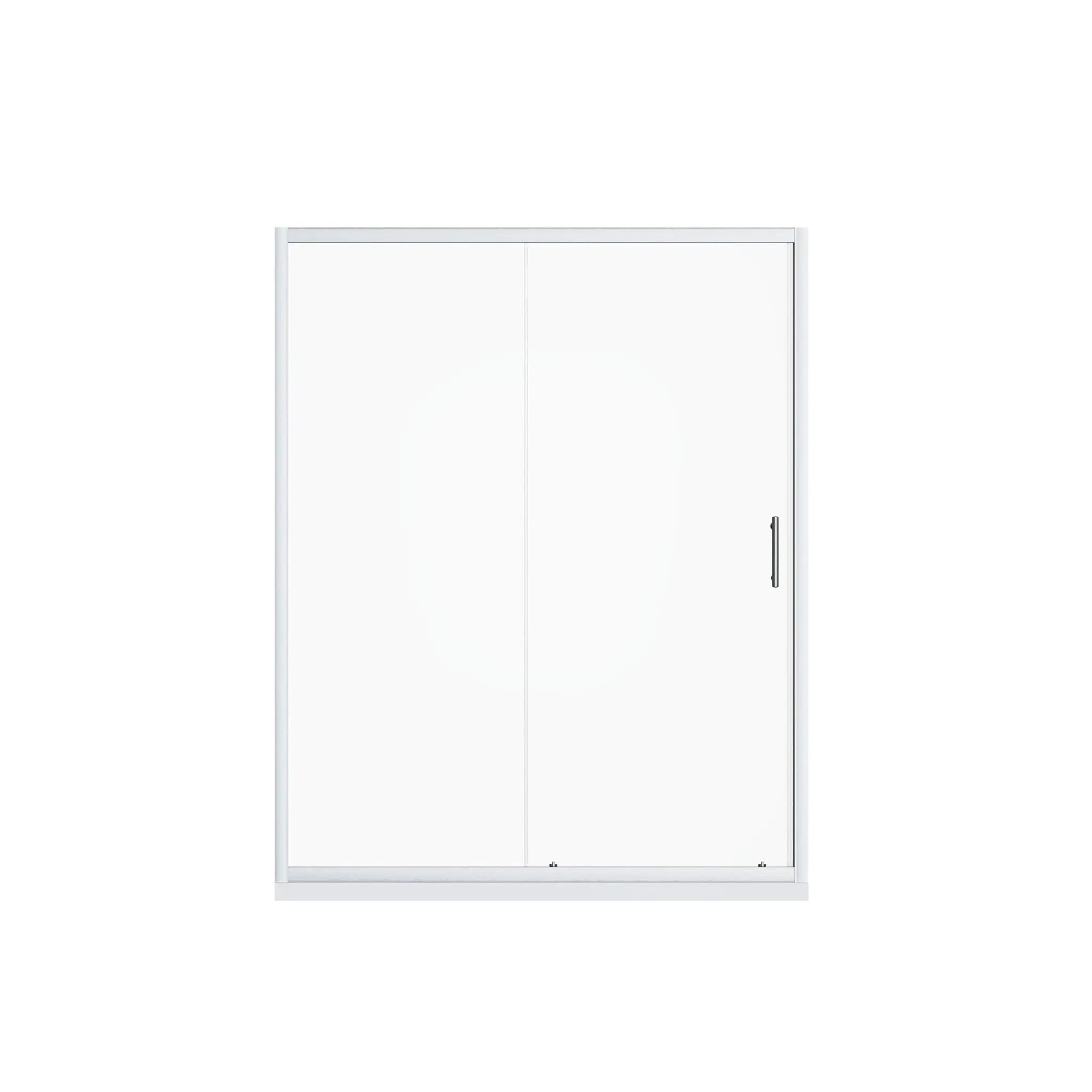 Pivot Shower Door With Handle, 1 / 4" Thick - Chrome by HouseOfZazla