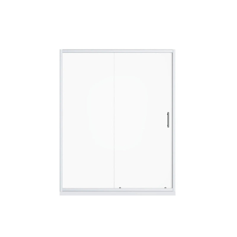 Pivot Shower Door With Handle, 1 / 4" Thick - Chrome by HouseOfZazla