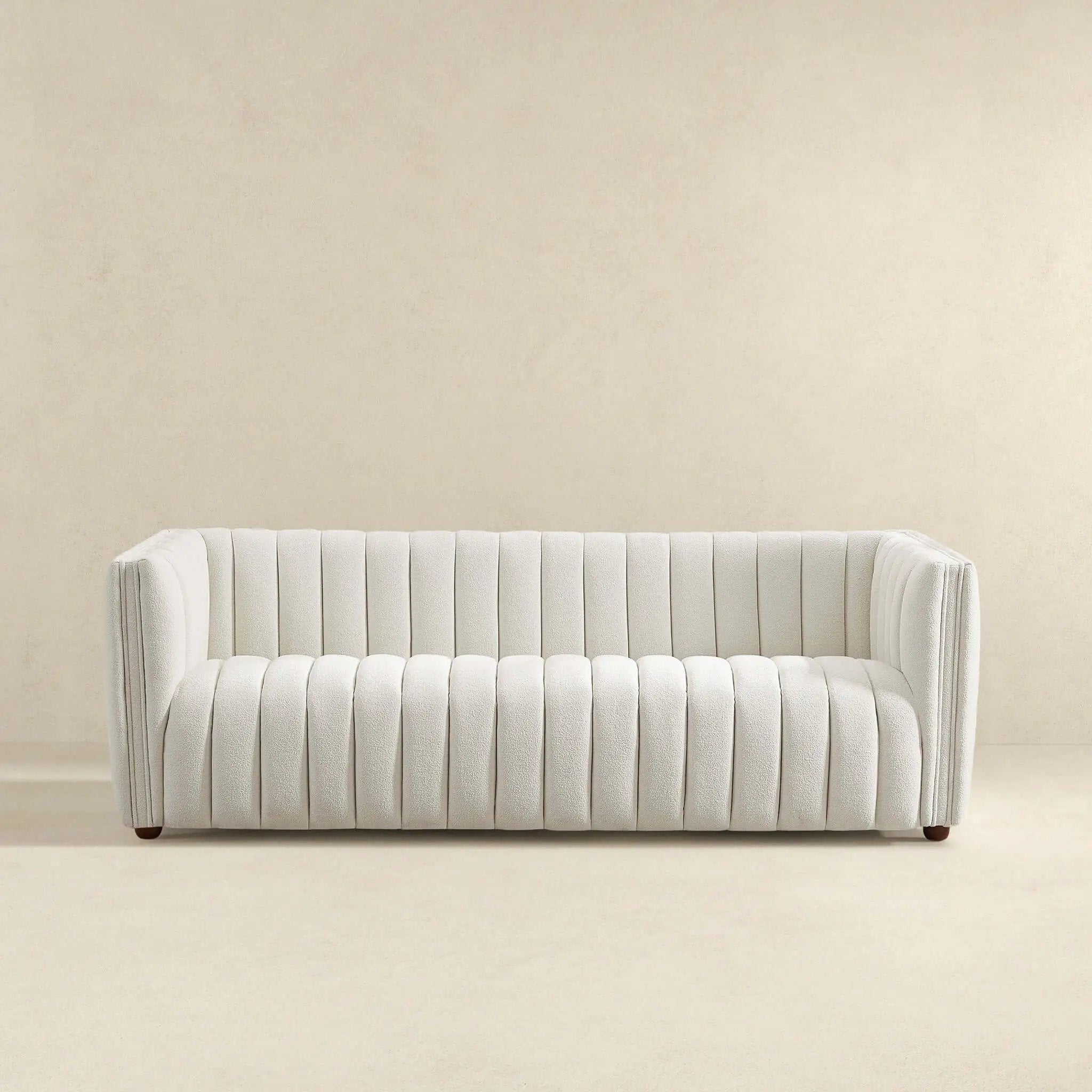 April - Mid-Century Modern Luxury Tight Back Boucle Couch by HouseOfZazla