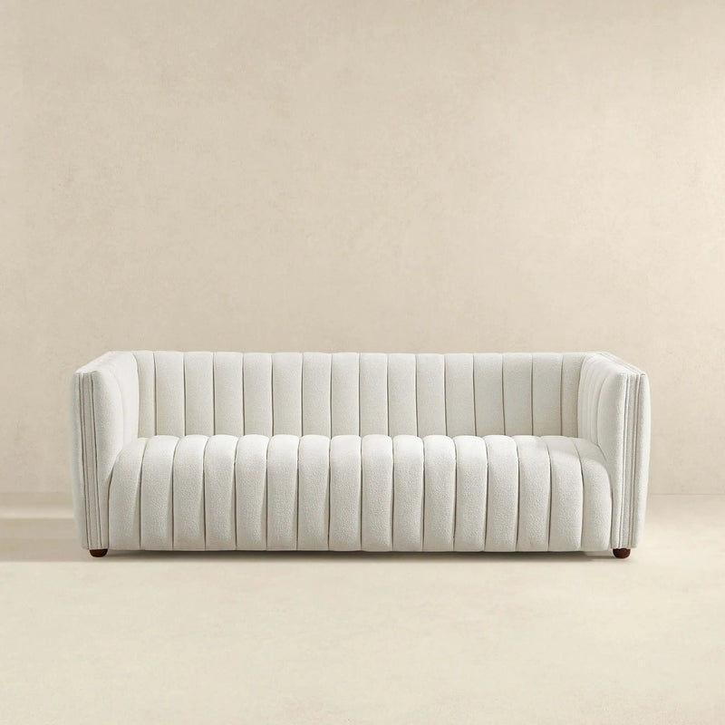 April - Mid-Century Modern Luxury Tight Back Boucle Couch by HouseOfZazla