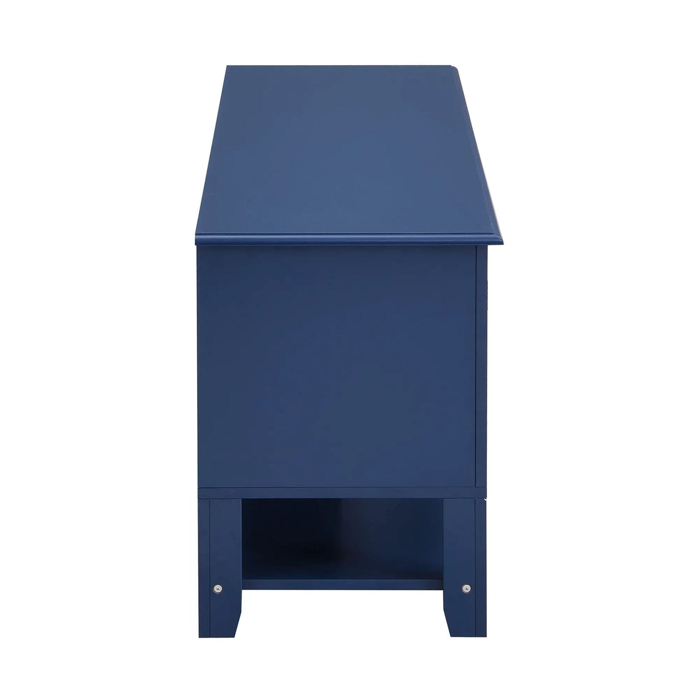 TV Stand, Entertainment Center With Dual Drawers And Hidden Storage, Cabinet With Soft Closing Doors And Sleek Panel Design by HouseOfZazla